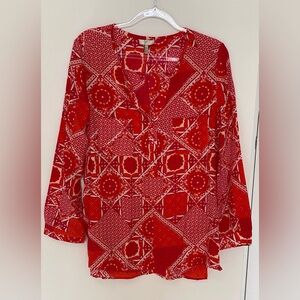 Stunning Joie Red Silk Blouse